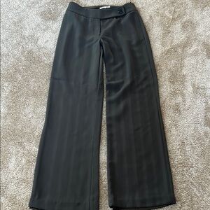 Chic Gray Pinstripe Trousers with Button Detail